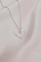 Silver Darling Necklace with heart pendant, a timeless piece for children and adults
