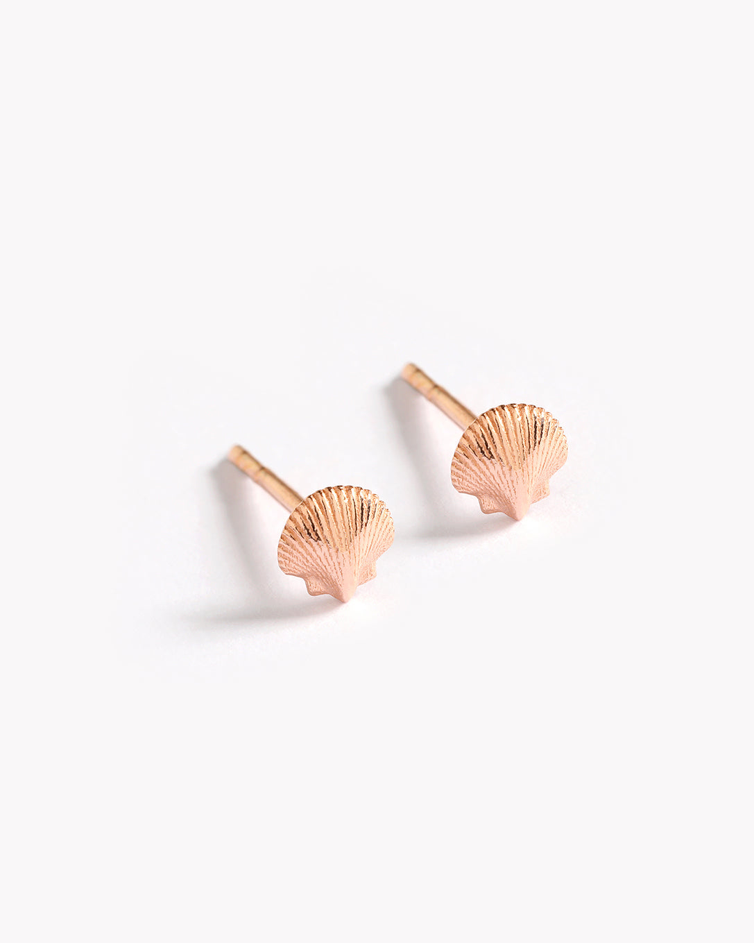 Rose Gold Vermeil Petite shell studs.