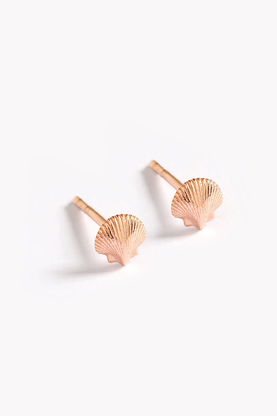 Rose Gold Vermeil Petite shell studs.