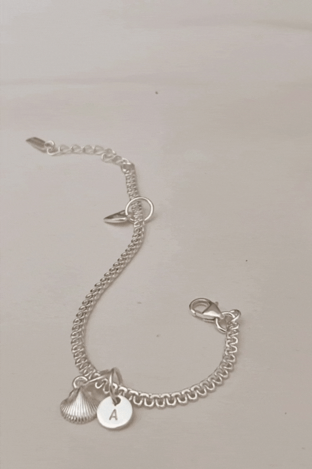 Bluebird Co lace chain anklets with pendants