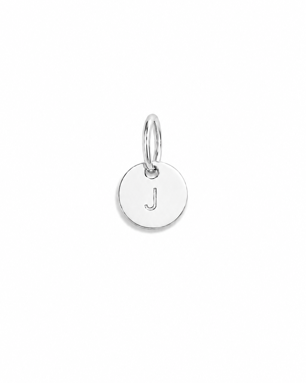 letter pendant in silver that can have initial of kids names on it