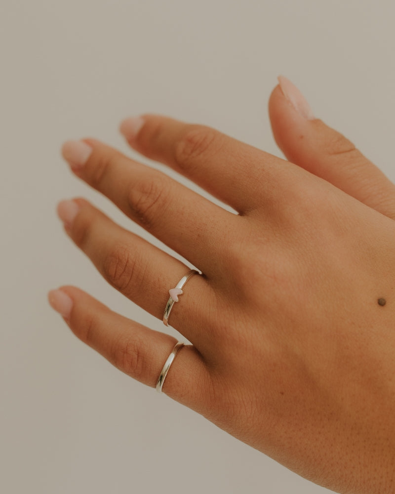Darling Ring Silver styled on hand, engraved jewellery piece for daily wear.