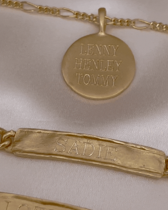 Bluebird Co's signature pendant + Signature Necklace in gold