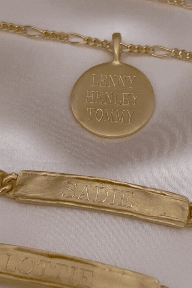 Bluebird Co's signature pendant + Signature Necklace in gold