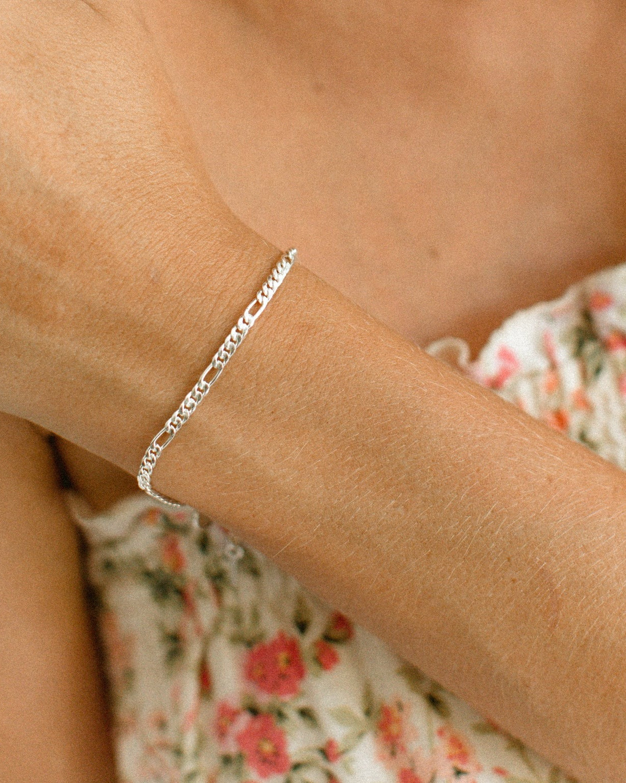 A Figaro Bracelet in adult length by Bluebird Jewellery