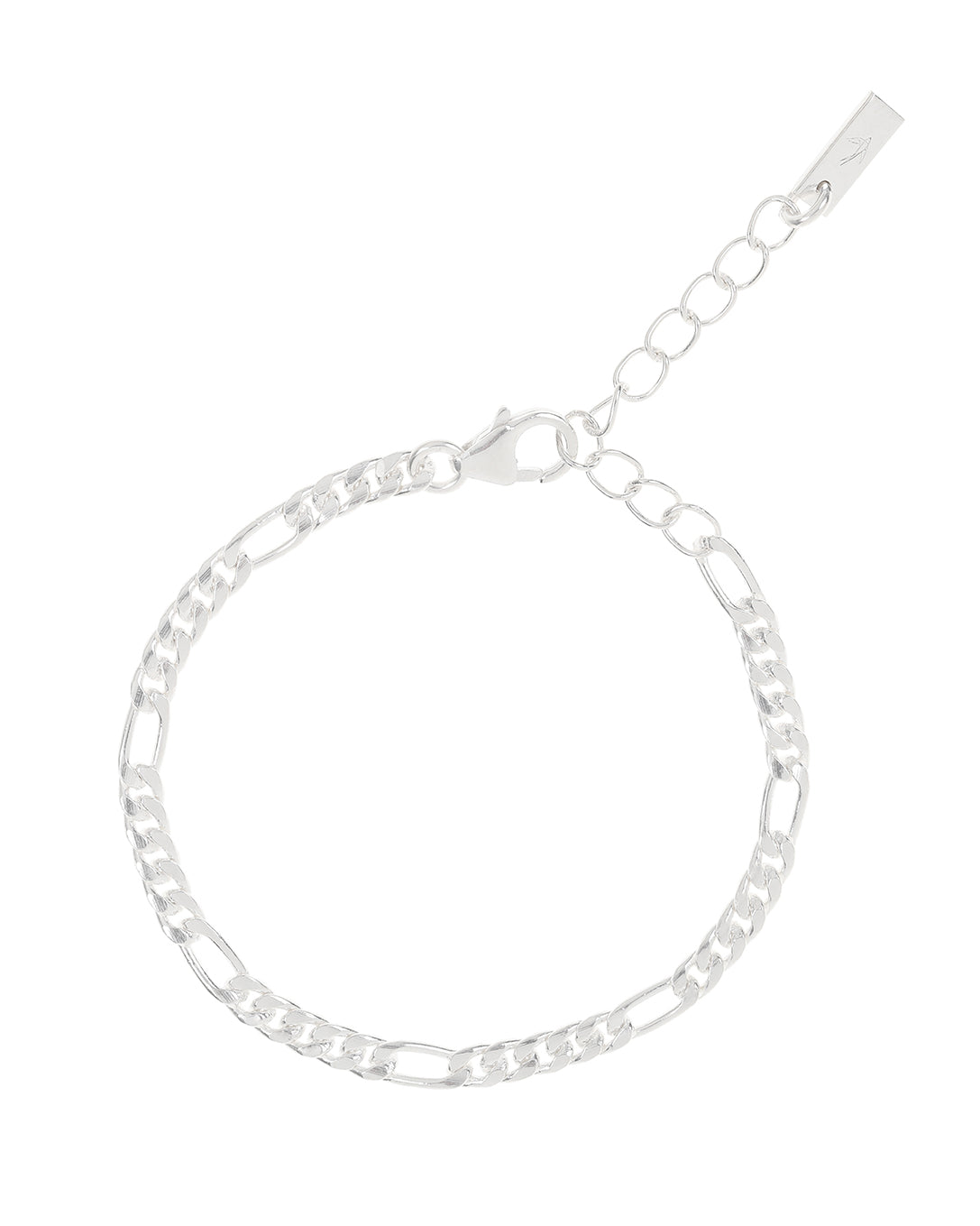 A Figaro Bracelet in baby length by Bluebird Jewellery, a classic and timeless chain design crafted as an elegant statement piece.