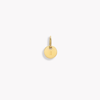 A petite initial pendant made from gold plated sterling silver. A perfect affordable gold personalised pendant that can fit on any necklace, bracelet or anklet. 
