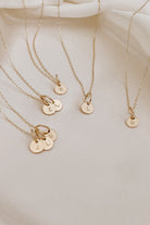 Solid 14ct Necklace chains each with solid 9ct gold Initial Pendants