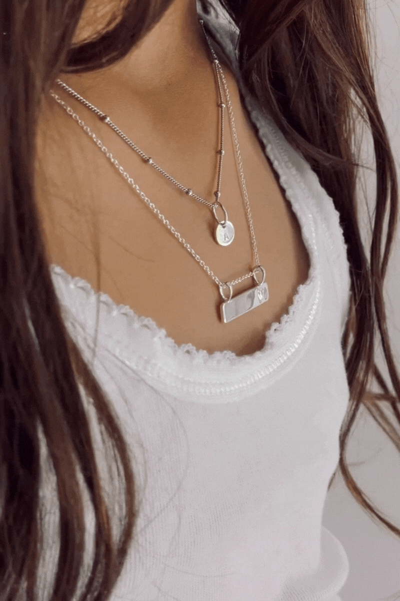 Petite Personalised Necklace Silver – Bluebird - Main Image