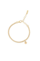 A personalised Lace Chain anklet featuring an engraved initial pendant, designed as an elegant fine jewellery gift for all ages.