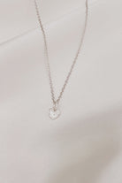 Silver Petite Darling Necklace with small heart pendant on fine chain