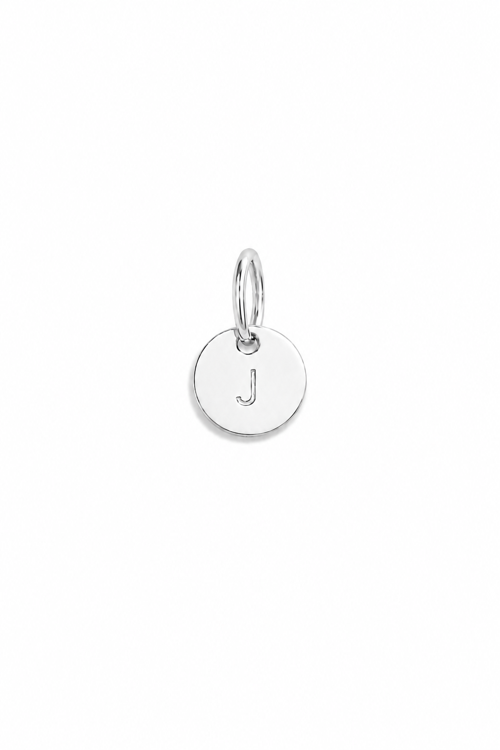 letter pendant in silver that can have initial of kids names on it