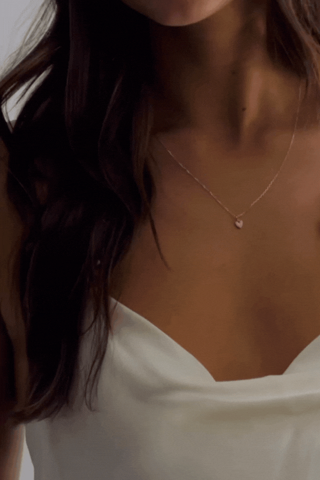 Bluebird Co's Petite solid gold necklace