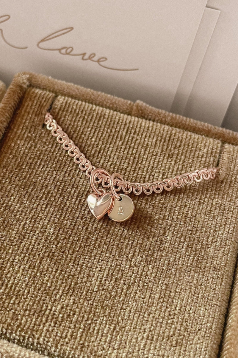 9ct Rose Gold Mini hotsell Initial Necklace