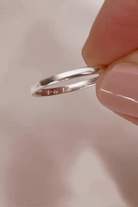 Bluebird Co's signature ring in silver with engraving. 