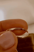 Fine detailed engraving on the signature pinky ring 
