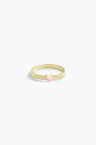 Darling Ring Gold with pink enamel centre, designed for everyday wear and gifting.