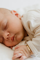 Pink Darling Gold engraved bracelet with heart—personalised baby jewellery for gift-giving, birthdays, or naming days.