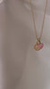 A close up video of the Pink Petite Darling Necklace with a Gold Vermeil Initial Pendant