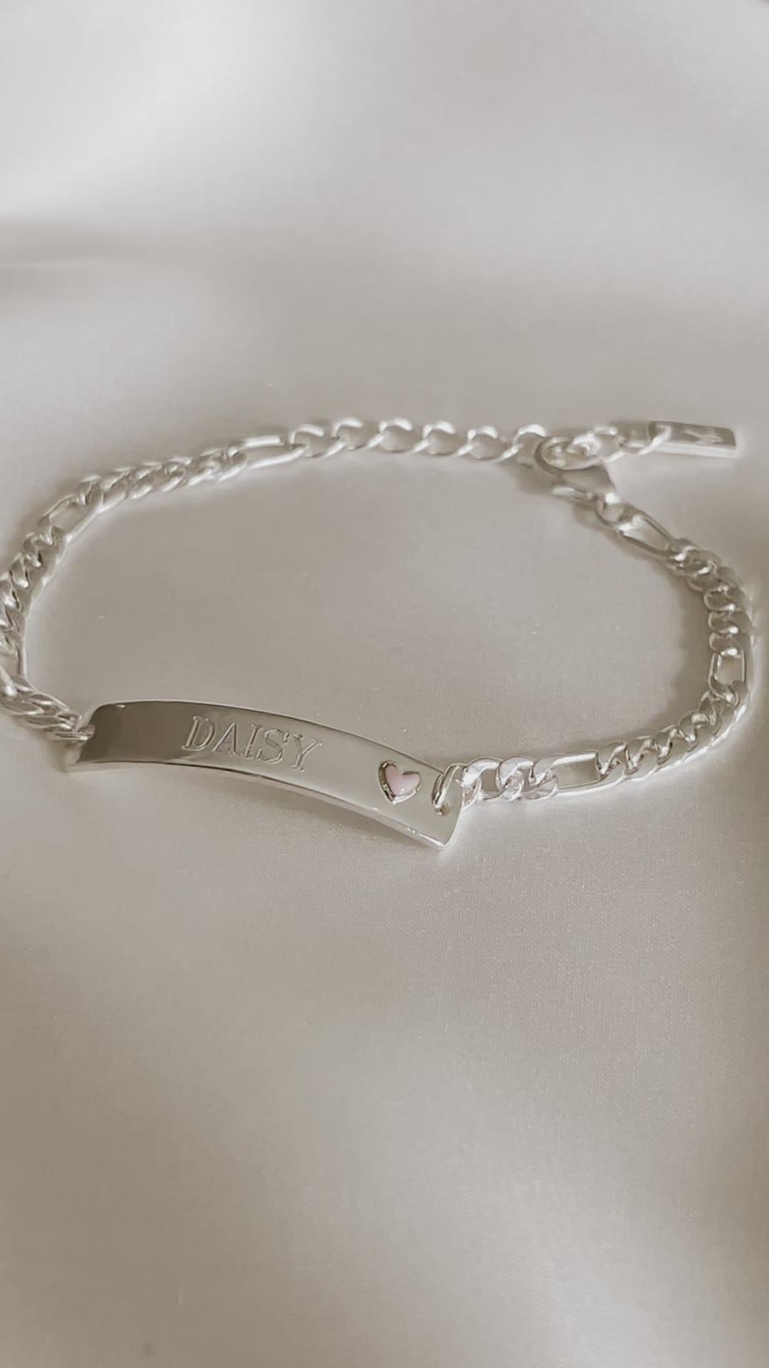 Engraved Pink Darling Bracelet.