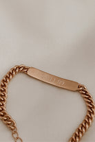 Signature rose gold bracelet engraved with a special date, perfect for marking milestones and celebrating memories