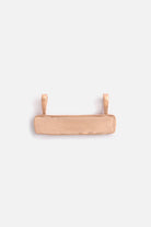 Signature Bar Necklace pendant in solid rose gold. Front view of blank bar ready for custom engraving.