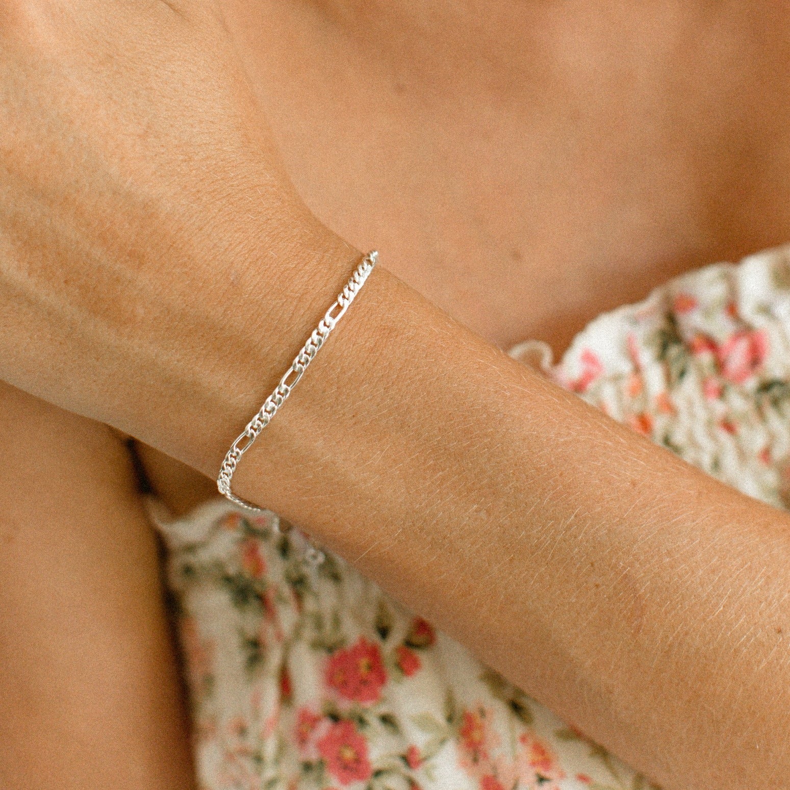 A Figaro Bracelet in adult length by Bluebird Jewellery
