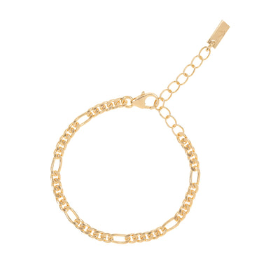 Figaro bracelet in gold vermeil.