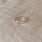 Sterling Silver signet ring in adult size.